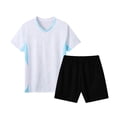 thumbnail image 2 of Vornjynx Kids Boys Active Outfits 2 Piece Quick Dry T-Shirt and Shorts Lightweight Summer Badminton Tennis Sets White Size 4, 2 of 6