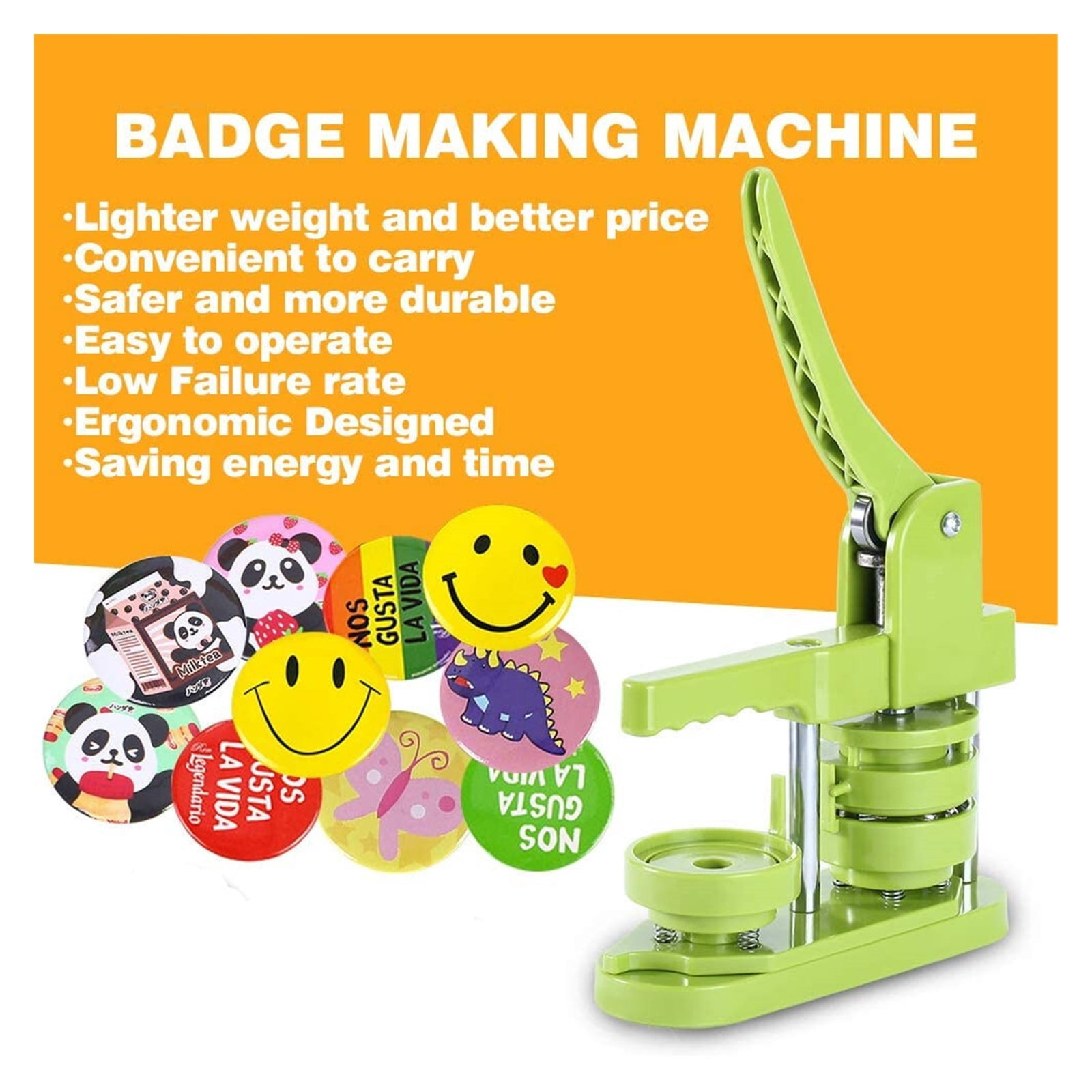 25/32/37/44/58MM Badge Button Maker Machine DIYBadge Press Machine,Installation-Free Punch Press Maker Machine ,Easy Pressing