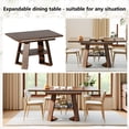 thumbnail image 7 of 47–67 Inch Extendable Dining Room Table for 4–6, Rectangular Wooden Kitchen Table with Removable Leaves, Storage Shelf, Walnut, 7 of 7