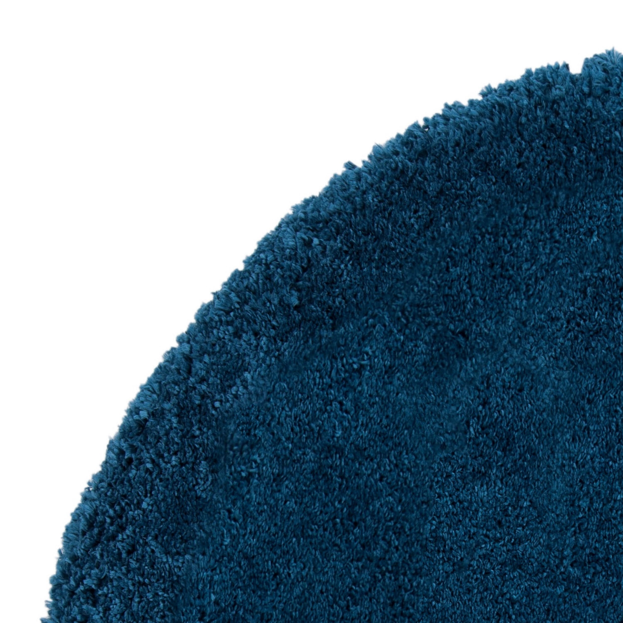 SAFAVIEH Fontana Jamie Solid Plush Shag Area Rug, Blue, 6'7" x 6'7" Round