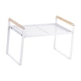 thumbnail image 1 of Cabinet Shelf Riser, Countertop Organizer, Heavy Duty Wood Handle Cupboard Spice Bottle Rack under Sink Shelf for Countertop, Kitchen, Dining Room ,, 1 of 8