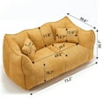 thumbnail image 4 of Oversized Bean Bag Chairs for Adults, 73" Fluffy Loveseat Bean Bag Sofa with Armrest and High-Density Foam Filled, Plush Comfy Lazy Sofa for Living Room, Bedroom, Apartment, Yellow, 4 of 7