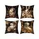 thumbnail image 2 of Paquete de 4 fundas de almohada con adorables animales | Fundas de cojín para sofá con bordado flocado | Fundas decorativas multicolores de 45 x 45 cm para el hogar, la cama, el sofá y la decoración, 2 of 6