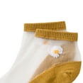thumbnail image 4 of 1 Pair Women Socks Daisy Embroidery Candy Color Lace Transparent Socks, 4 of 8