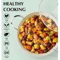 thumbnail image 4 of Koch Systeme CS 12 inch Stainless Steel Deep Frying Pan with Lid, 6-Quart Deep Saute Pan with Nonstick Caremic Coating, Induction Compatible, Green, 4 of 10