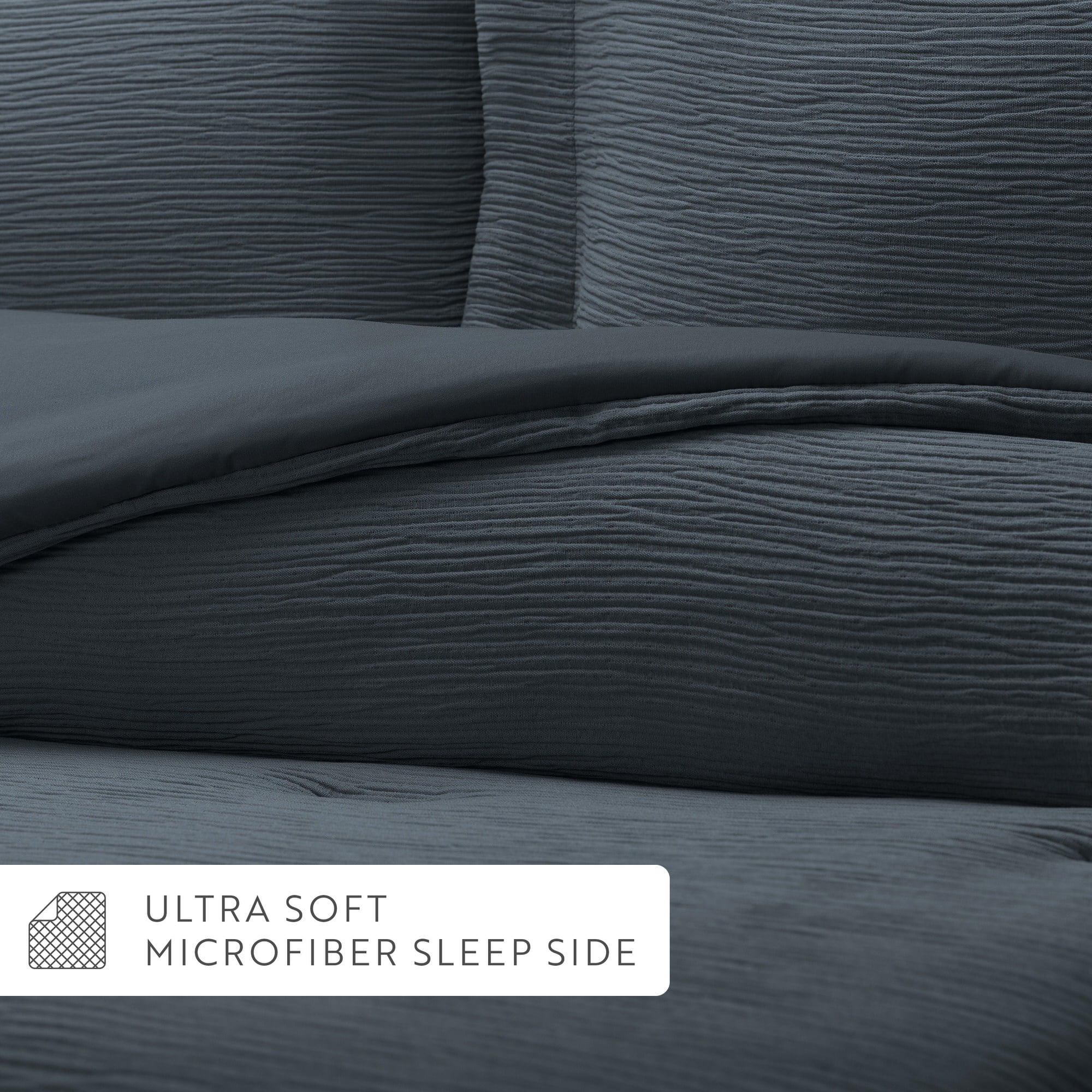 Cloud Weave Textured Comforter Set Plush All-Season Down Alternative Bedding - Comfort Canopy