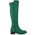 thumbnail image 3 of Unique Bargains Women's Side Zipper Chunky Heel Knee High Boot, 3 of 7