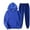 Blue, variant on YUGYXL 2 Piece Activewear Outfits for Women Loose Fit Solid Color Hoodie Sweatshirt and Drawstring Sweatpants Plus Size Jogger Tracksuit Set Today Blue,XL