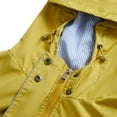 thumbnail image 7 of Juebong Women's Waterproof Outdoor Hiking Raincoat Lined Rain Jacket Lightweight Hooded Jackets Softshell Trench Coats Windbreaker Yellow,M, 7 of 7