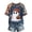 Blue, variant on EANJE Halloween Shirts for Women Cute Ghost Shirt Fall Pumpkin T-Shirt Ghost Pumpkin Graphic Tees Casual Plaid Splice Short Sleeve Tops Blue L