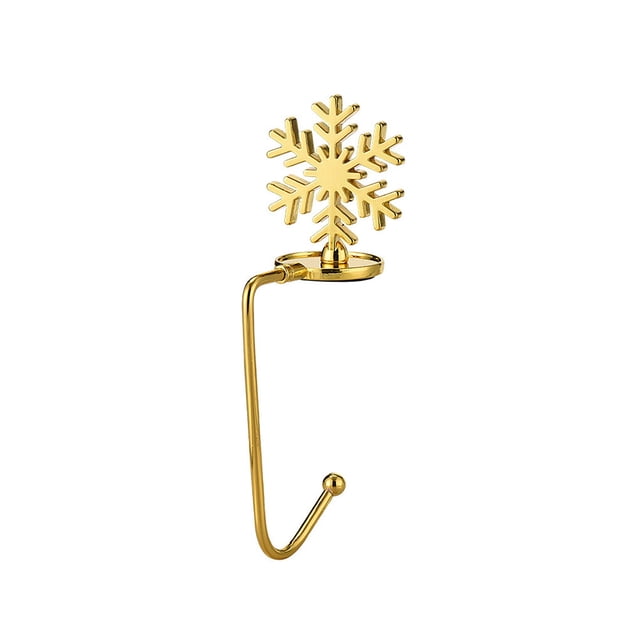 Chapeau de Noël Cintre Atmosphères Thématiques Noël Cheminée Crochet Réutilisable Personnalisé Escalier Rack Placage Bas Titulaire Clip Or Flocon de Neige