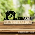 thumbnail image 3 of Craftnamesign Custom Wooden Desk Name Plate for Dog Lover, Australian Shepherd Dog Metal Nameplate, 3 of 5