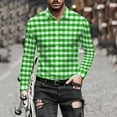 thumbnail image 7 of Plaid Shirt for Men Long Sleeve Button Down Shirt Men Casual Fall Winter Tropical Beach Shirts Men Hawaii Party Blouse, 7 of 7