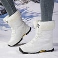 thumbnail image 6 of Women's Boots Winter Insulated Mid Calf Thermal Footwear Outdoor Hiking Warm Lined Boots for Ladies, 6 of 9