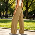 thumbnail image 7 of Luvrsol Sweatpants Women Baggy Solid Color Thin Plus High Waist Elastic Can Be Worn at Home and Outside, Size S-3XL, 7 of 7