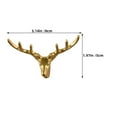 thumbnail image 2 of COSMOBETTY Elegant Design Deer Head Cabinet Knobs Golden 1Pcs 3.1X2.0X1.1In, 2 of 8