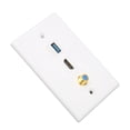 thumbnail image 4 of USB3.0 Wall Plate, High Definition Safe Connection HD Multimedia Interface Ethernet Wall Plate Universal ABS  for Projectors for Streaming Video Players, 4 of 7