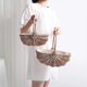thumbnail image 4 of 2pcs wicker rattan flower basket, willow hand woven basket wedding flower girl baskets, 4 of 5
