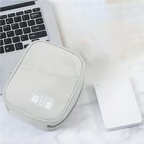 Digital Storage Bag Organizer with Multiple Compartments for Cables & Chargers, 16x13x6cm Portable Tech Accessory Pouch, Travel-friendly Electronic Gear Case for Home, Office & On-the-go Use