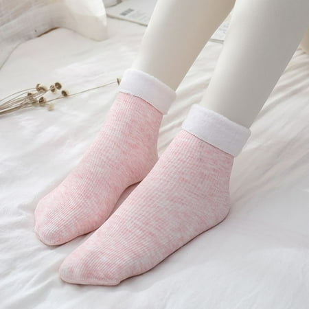 

SHUDAGENG Fashion Crew socks for Women Womens Socks Ankle Breathable Solid Cotton Socks for Women Comfy Stocking New Arrivals High Performance 【Buy Two Get One Free】 Pink