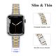 thumbnail image 3 of Correa de reloj CSJCUBIC, metal y acero inoxidable, 46 mm, para mujer, 3 of 7
