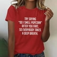 thumbnail image 4 of mfyjkho Tops De Moda Para Mujer, Blusa De Manga Corta Para Mujer Con Estampado De Letras Divertidas Para El Trabajo En Verano Tops De Gimnasio Para Mujer Xl, 4 of 8