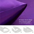 thumbnail image 3 of Funda de almohada de seda satinada Astarin para cabello, tamaño estándar, color morado, paquete de 2 fundas de almohada de satén con cierre de sobre, 50 x 66 cm, 3 of 7