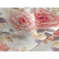 thumbnail image 3 of Ambesonne Rosetta Quilted Bedspread Set 3 Pcs, Vintage Rose Floral Boho, Queen, Coral Cream and Sage Green, 3 of 4