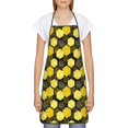 thumbnail image 2 of Naloa 1Pack Adjustable Bib Apron Waterdrop Resistant Cooking Kitchen Aprons for Women Men Chef, Geometric Pattern with Bee Print, 2 of 5