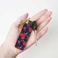 thumbnail image 4 of Wukai Rose Flower Print Leather Car Keychain, Universal Key Fob Keychain, Leather Key Chain Holder for Men and Women,360 Degree Rotatable, 4 of 5