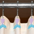 thumbnail image 7 of 12 Pcs Mermaid Decorative Shower Curtain Hooks 2 Colors Iron Shower Curtain Rings Curtain Hooks with Resin Mermaid Tail Pendants Decorative Hooks for Bathroom Shower Curtain Rod, 7 of 7
