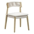 thumbnail image 1 of Pemberly Row Transitional Cream Outdoor Dining Chair - Set of 2, 1 of 10