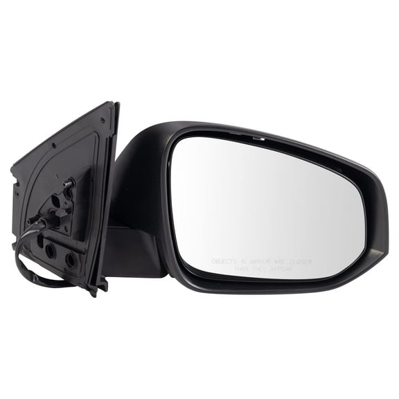 TRQ Mirror Power Heated Signal Smooth Black Passenger Side RH for 2015 Rav4 MRA06968