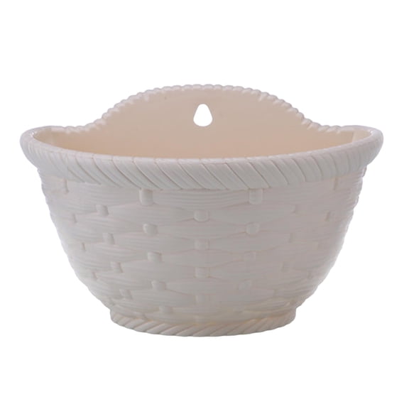 kjfeif Wall Mounted Flowerpot, Plastic Semi-Circular Fence Hanging Flowerpot, Wall Hanging Flowerpot, Automatic Water Absorbing Flowerpot, Hydroponic Hanging Flowerpot