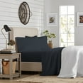 thumbnail image 2 of Color Sense Cotton Rich Jersey Bedsheet Set, Super-Soft & Cozy Knitted, 4-Piece King Midnight Navy, 2 of 8