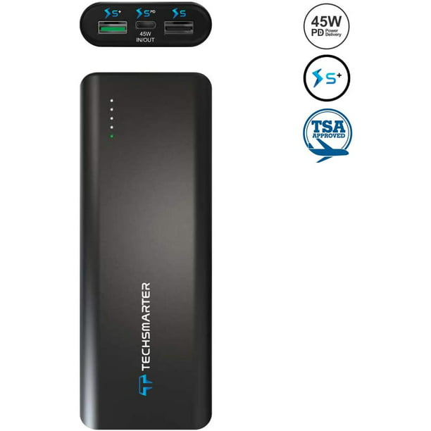 Techsmarter 20000mAh 45W USB C Power Delivery (PD ...