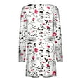 thumbnail image 4 of IROINNID Cardigan for Women Open Front Savings Lightweight Printing Long Sleeve Casual Outerwear Lounge Cardigan with Pocket,White, 4 of 5