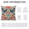 thumbnail image 5 of Shiartex Pillow Case Danish Heart Scandinavian Red Folk Pattern Birds Retro Holidays Finnish Nature Nordic Rural Farmhouse Decorative Throw Pillows Covers for Fall Decorations White, 5 of 5