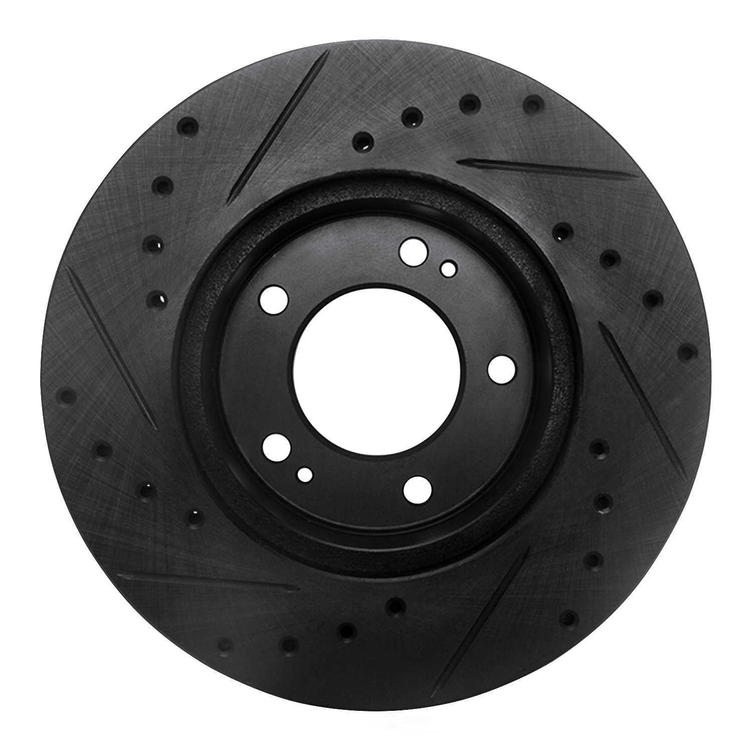 Dynamic Friction Company 633-72004R DFC Brake Rotor - Drilled And Slotted - Black
