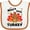 White and Orange, variant on Inktastic Mimi's Little Turkey Boys or Girls Baby Bib