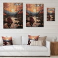 thumbnail image 4 of Designart "Buddhist Serenity Orange Path to Bliss I" Buddhism Print on Natural Pine Wood, 4 of 5