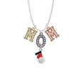 thumbnail image 2 of Delight Jewelry Silvertone I Love Volleyball - Red Heart Multi-Colored Crystal Mom Charm Necklace, 2 of 5