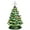 Green, variant on Christmas Decorations 15in Ceramic Christmas Tree, Pre-lit Hand-Painted Tabletop Holiday Tree, Christmas Atmosphere Desktop Decoration Gift, 64 Lights -  Red and White Bulbs(Dark Green)