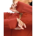 thumbnail image 3 of Chaqueta Colorskin ligera con cremallera para yoga y correr para mujer, roja, 3 of 6