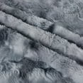 thumbnail image 5 of PiccoCasa Luxury Shaggy Faux Fur Throw Blanket for Sofa Couch, Gray 60"x78", 5 of 8