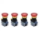 thumbnail image 1 of 4X Botón de Parada de Emergencia, Interruptor Pulsador con Enclavamiento de 10 A y 22 mm, Interruptor de Parada de Emergencia Redondo de Aleación de Aluminio, 1 NO 1 NC 440 V, 1 of 6