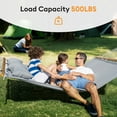 thumbnail image 2 of KEESTP 2 Person Portable Double Hammock Without Stand - 500lb Capacity Outdoor Hammock for Camping, Backyard - Gray, 2 of 6