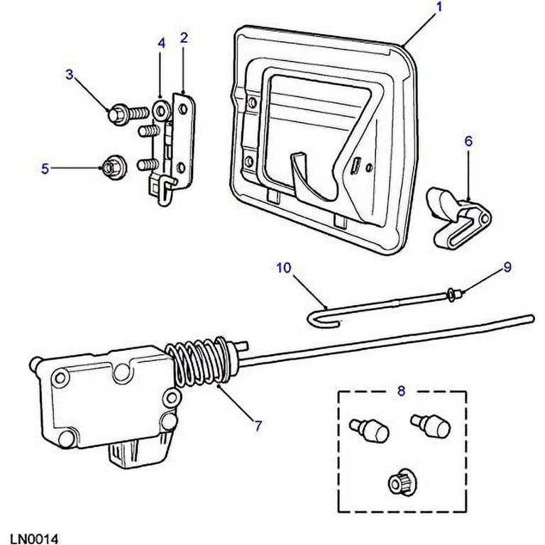 Land Rover Discovery 2 Fuel Door Latch Set - Pair OEM BPX700010 By Britpart