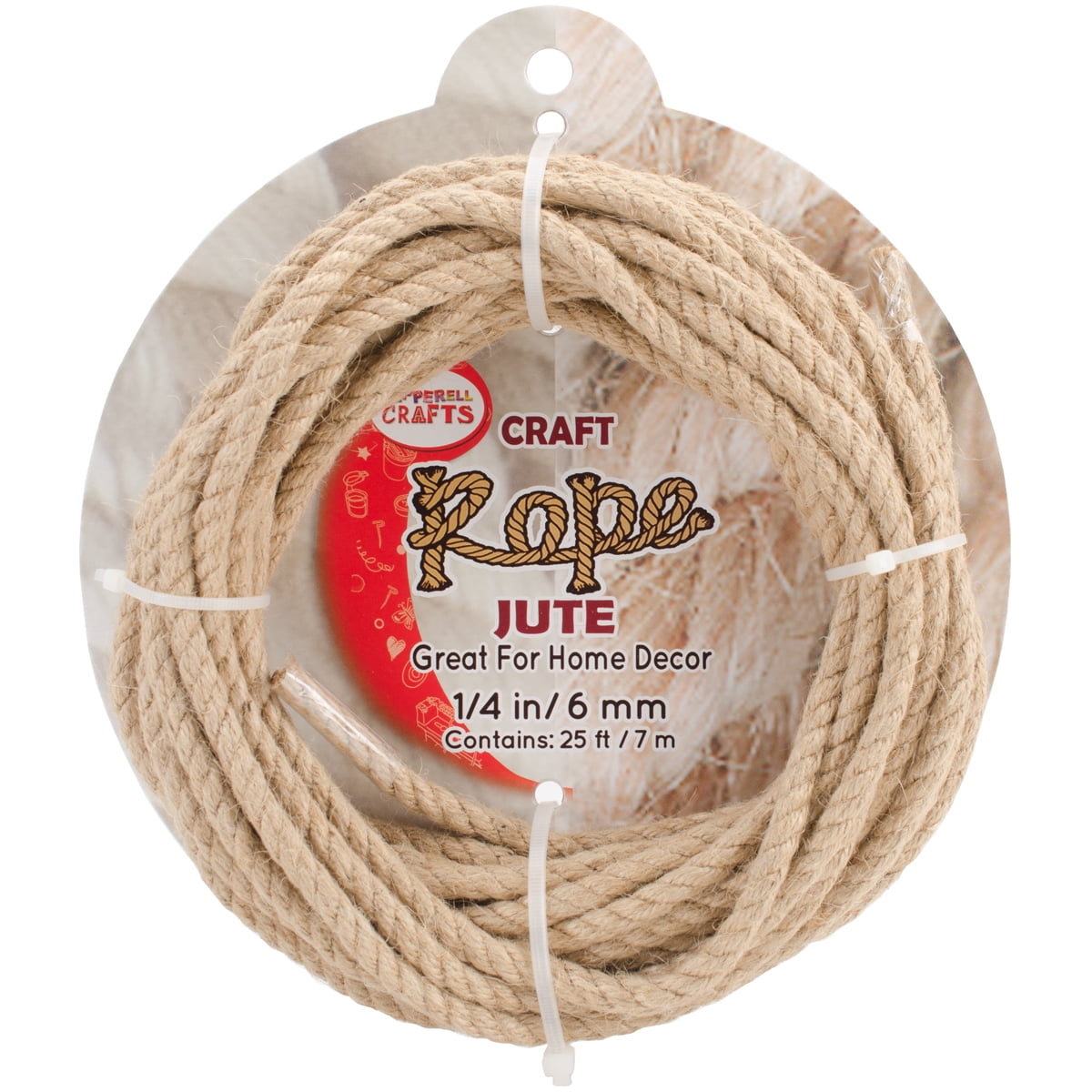 Jute Craft Rope .25"X25'Natural