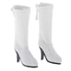 thumbnail image 2 of 2 pares de 1: 6 BJD Dolls White PU Leather High Boot Shoes para DOD Doll, 2 of 2